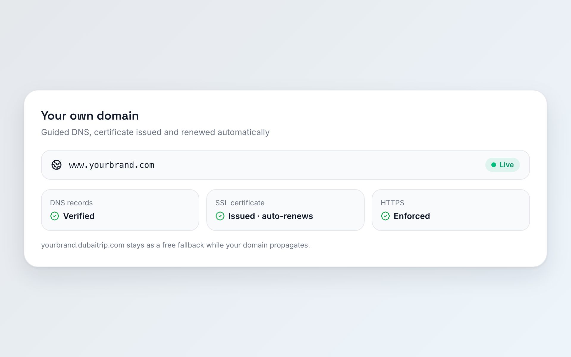Your own domain